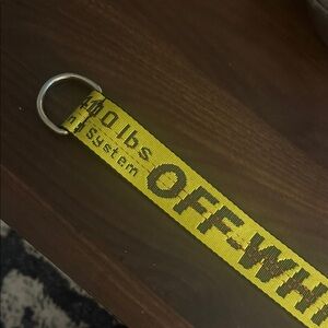 Off-White Yellow Strap with Silver Buckle
